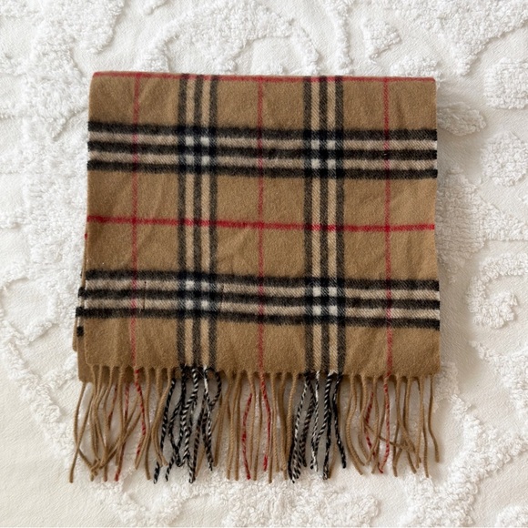 valentini Accessories - Valentini Plaid Wool Scarf Tan, Red & Black. 100% Lana Wool. Made in Italy.